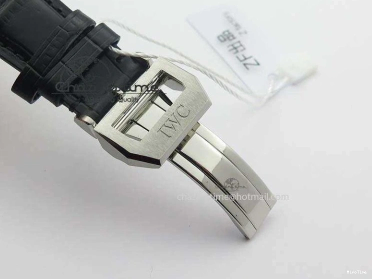 MIROTIME 0517 Reliable Portuguese IW371447 ZF 1:1 Best Edition SS Black Dial On Black Leather Strap A79350 V 7274